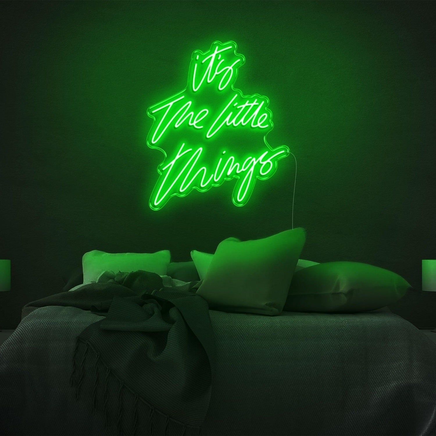Bright Pink Its The Little Things Led Neon Sign Bedroom Decor | Shineneon