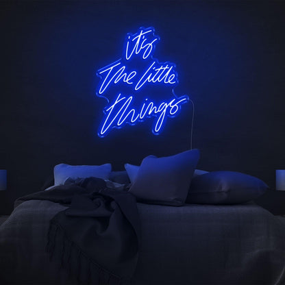 Bright Pink Its The Little Things Led Neon Sign Bedroom Decor | Shineneon