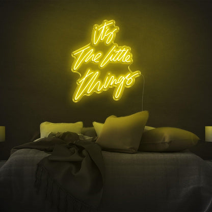 Bright Pink Its The Little Things Led Neon Sign Bedroom Decor | Shineneon