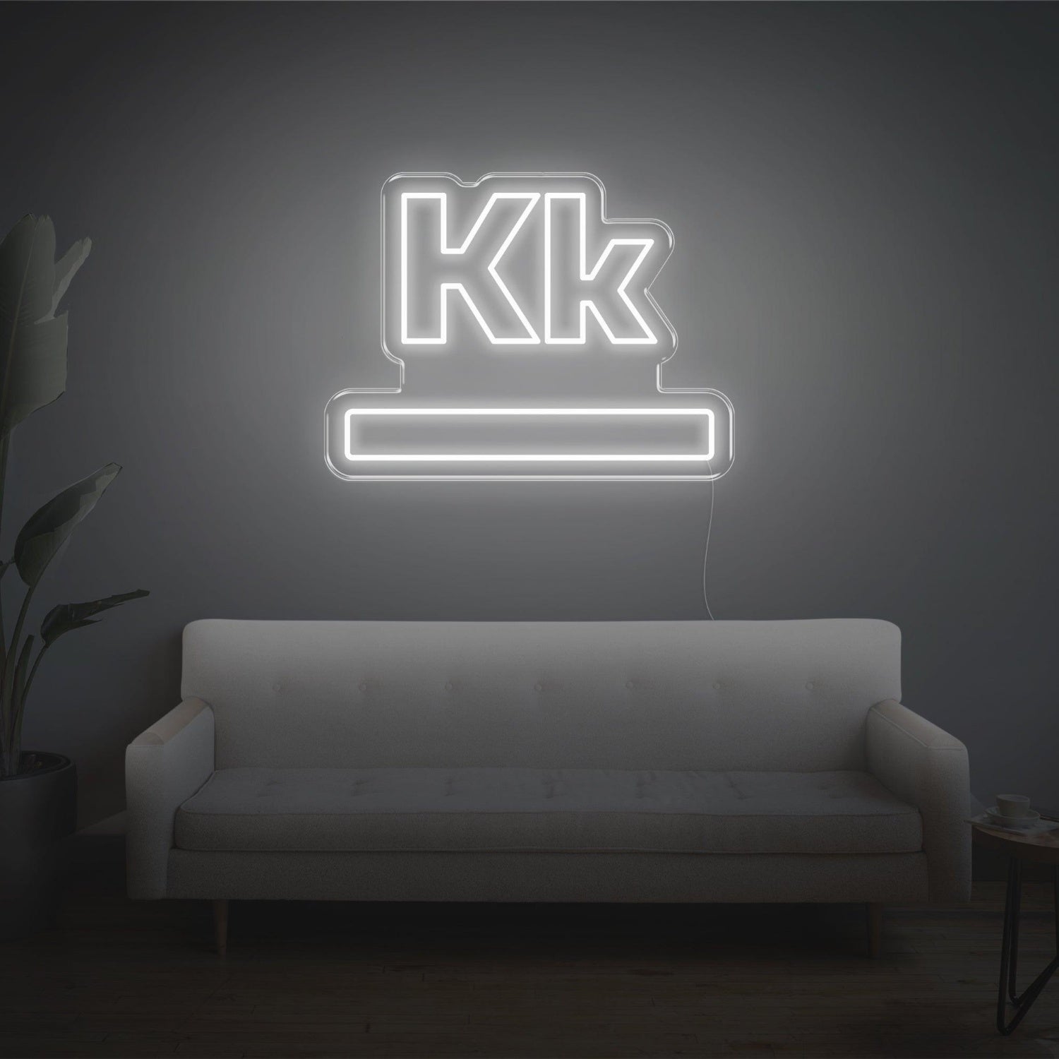 Bright Pink Kk Modern Led Neon Sign For Home Studio Commercial Decor | Shineneon