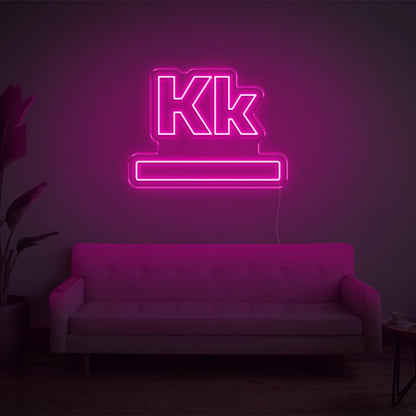 Bright Pink Kk Modern Led Neon Sign For Home Studio Commercial Decor | Shineneon