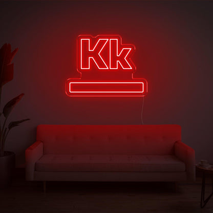 Bright Pink Kk Modern Led Neon Sign For Home Studio Commercial Decor | Shineneon
