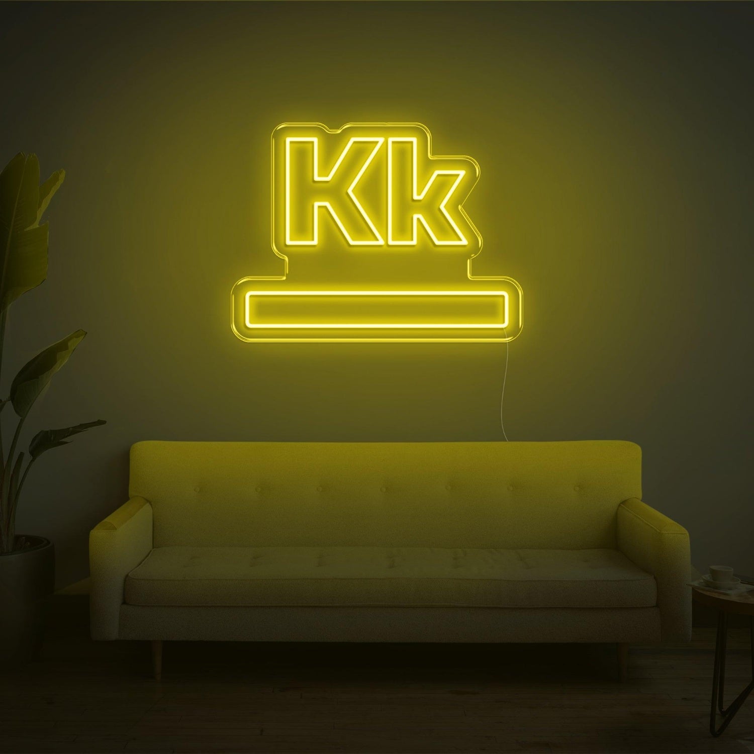Bright Pink Kk Modern Led Neon Sign For Home Studio Commercial Decor | Shineneon