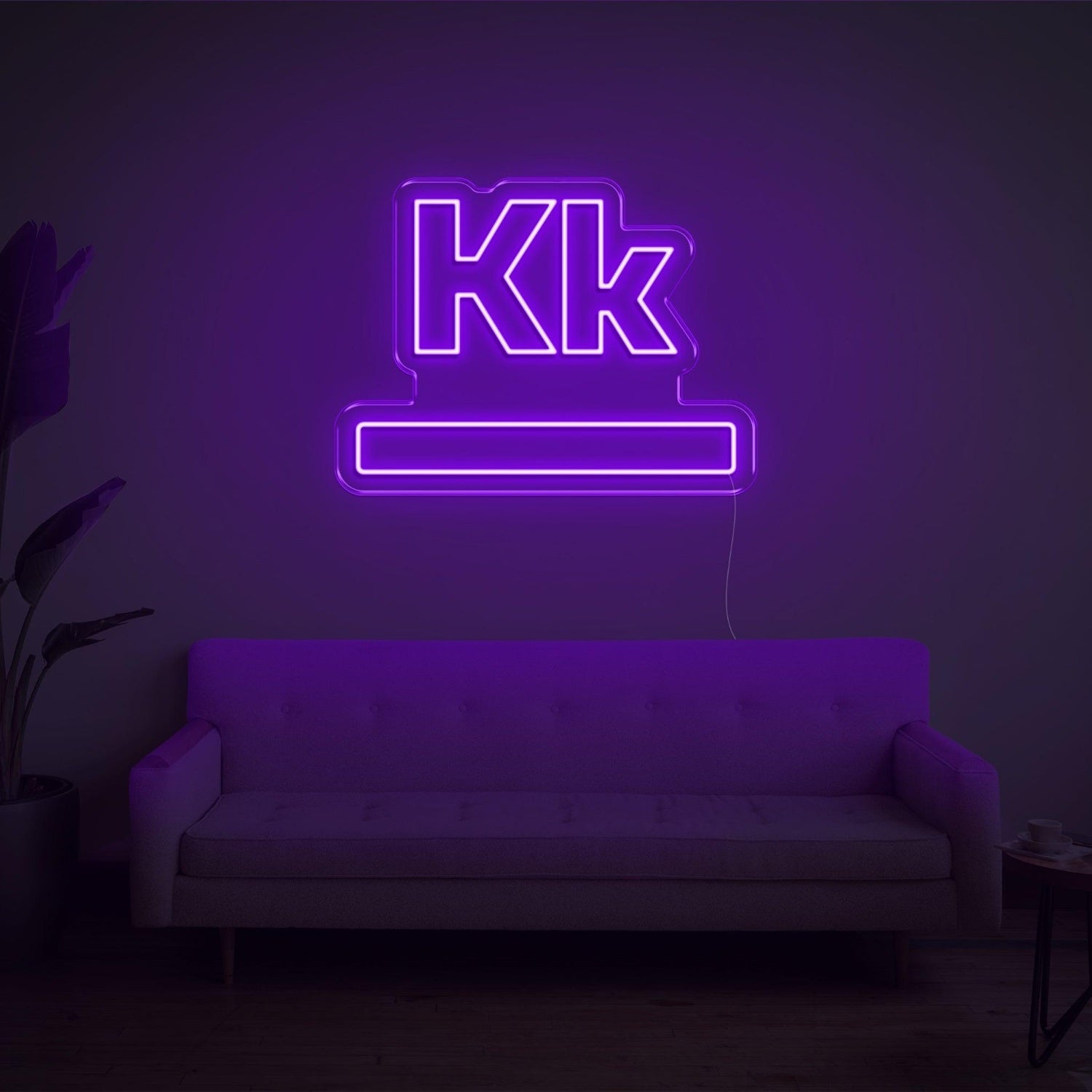 Bright Pink Kk Modern Led Neon Sign For Home Studio Commercial Decor | Shineneon