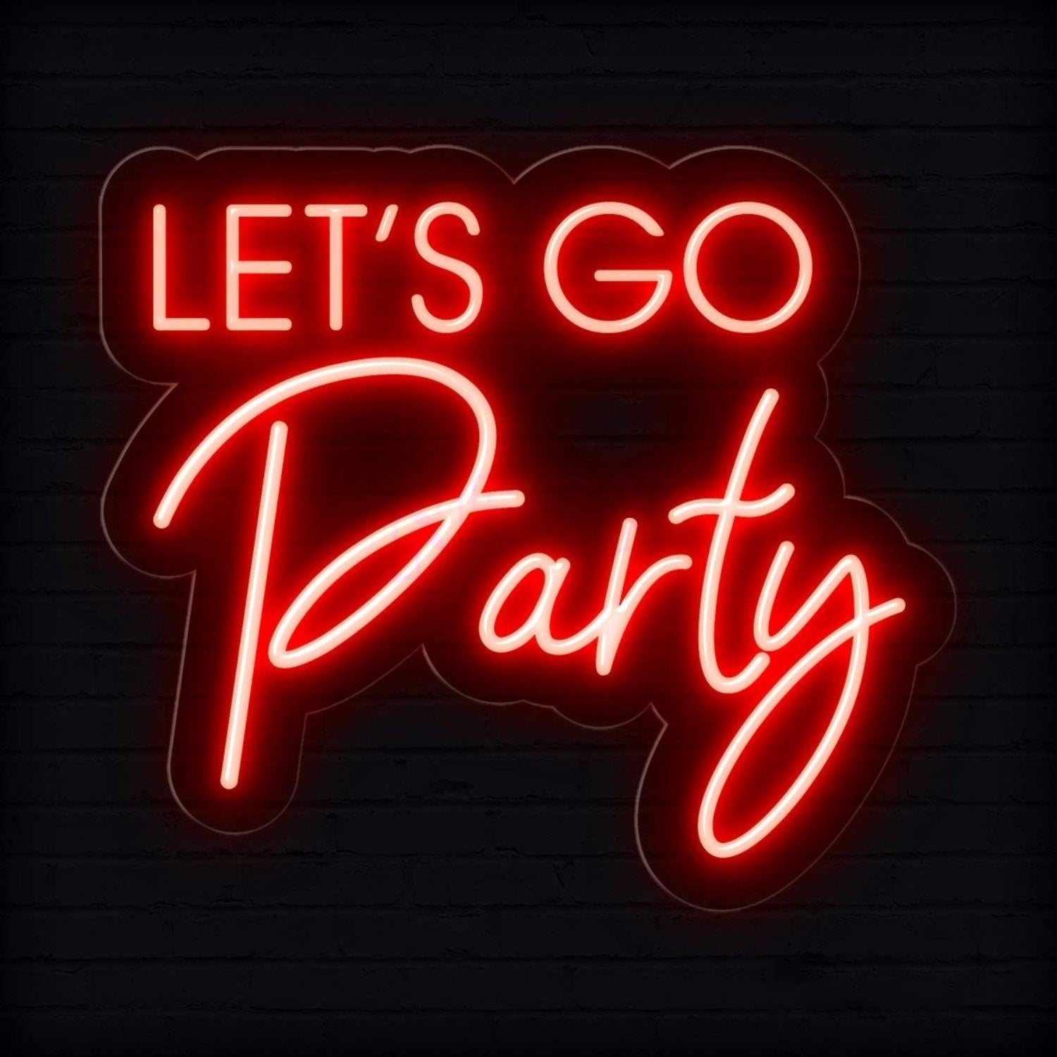 Bright Pink Lets Go Party Led Neon Sign For Bars Events | Shineneon