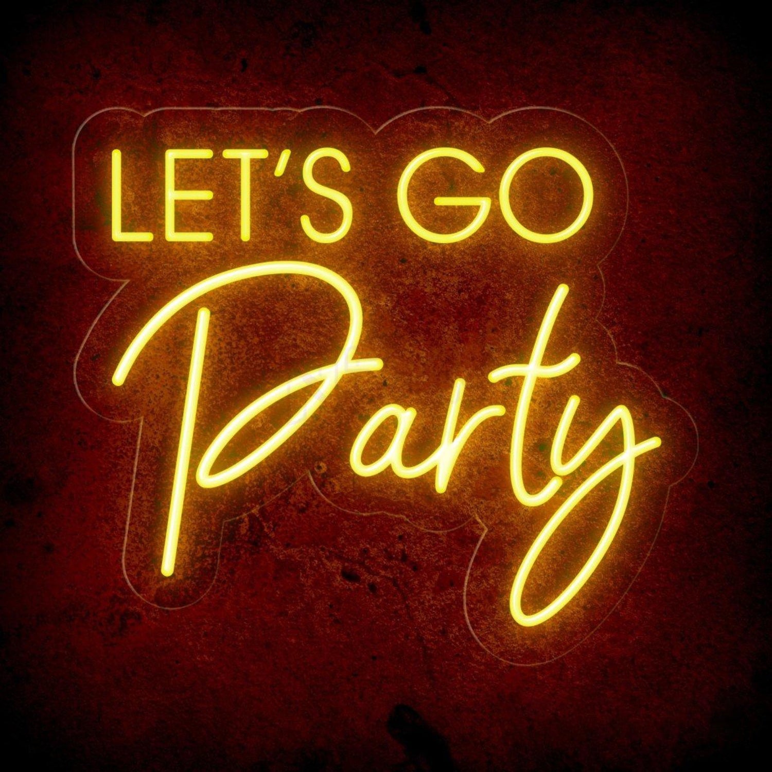 Bright Pink Lets Go Party Led Neon Sign For Bars Events | Shineneon