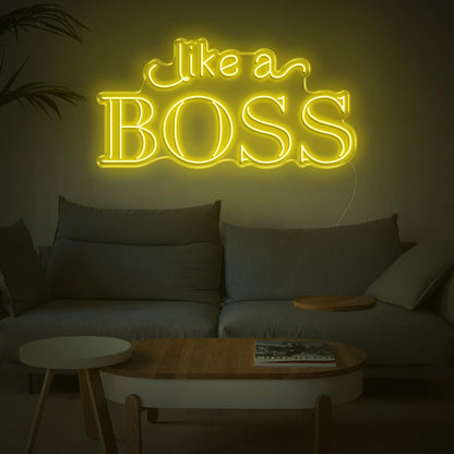 Bright Pink Like A Boss Led Neon Sign For Modern Home Decor | Shineneon