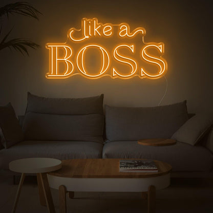 Bright Pink Like A Boss Led Neon Sign For Modern Home Decor | Shineneon
