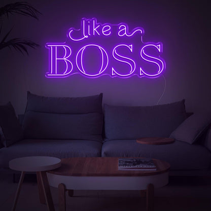 Bright Pink Like A Boss Led Neon Sign For Modern Home Decor | Shineneon