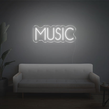Bright Pink Music Text Led Neon Sign For Home Studio Bar Decor | Shineneon