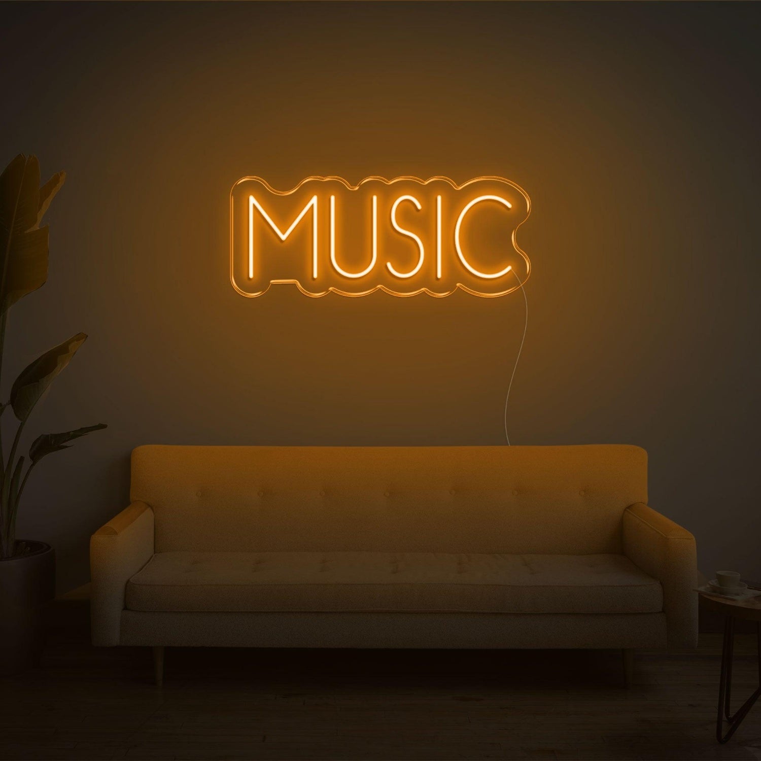 Bright Pink Music Text Led Neon Sign For Home Studio Bar Decor | Shineneon