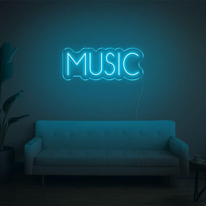 Bright Pink Music Text Led Neon Sign For Home Studio Bar Decor | Shineneon