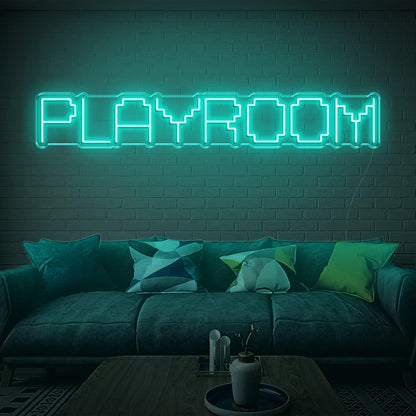 Bright Pink Pixel-Style Playroom Led Neon Sign For Game Room Decor | Shineneon