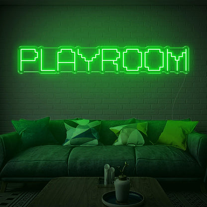 Bright Pink Pixel-Style Playroom Led Neon Sign For Game Room Decor | Shineneon