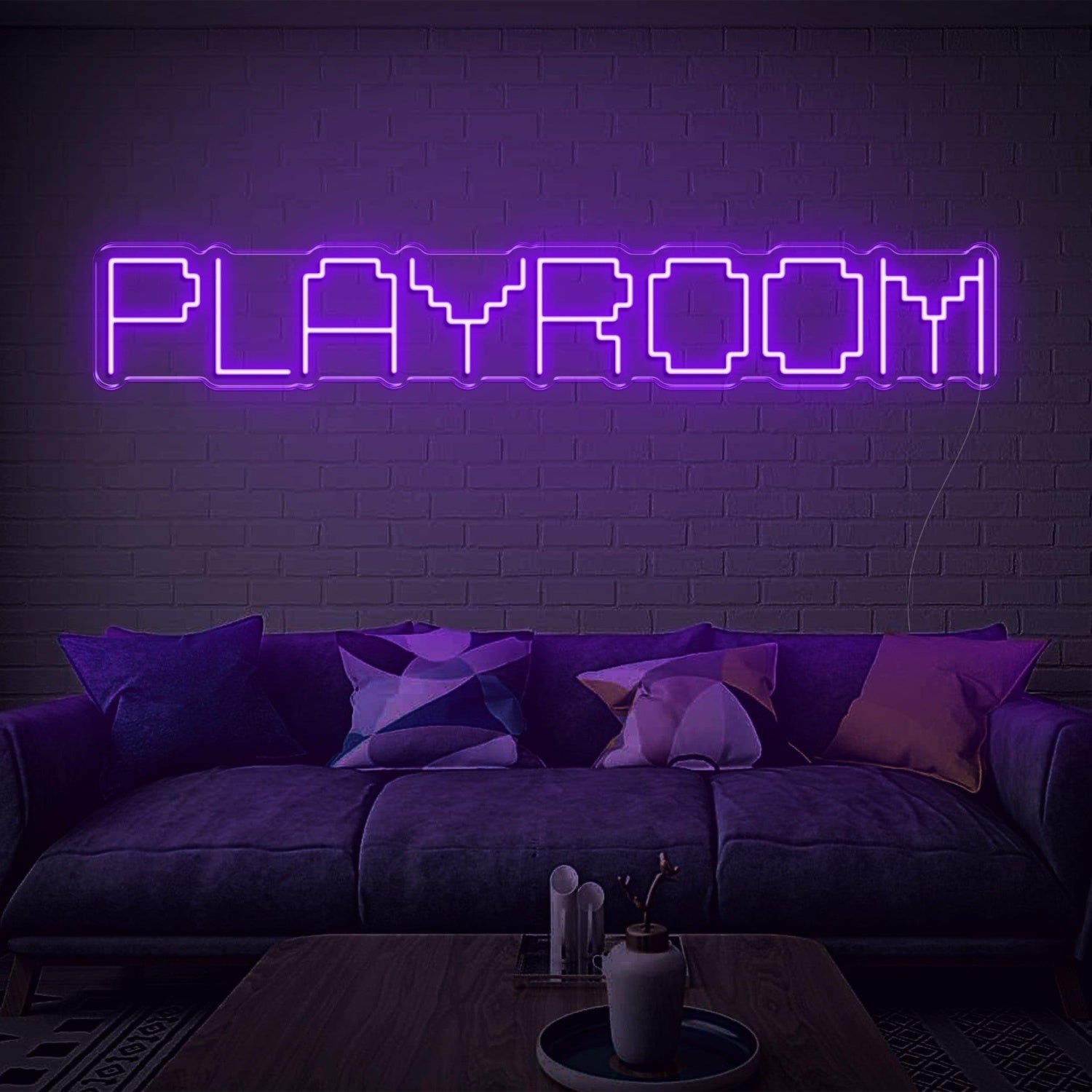 Bright Pink Pixel-Style Playroom Led Neon Sign For Game Room Decor | Shineneon