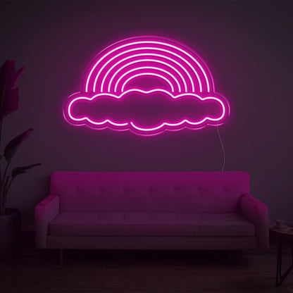Bright Pink Rainbow Cloud Led Neon Sign For Modern Home Wall Decor | Shineneon