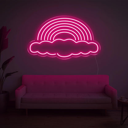 Bright Pink Rainbow Cloud Led Neon Sign For Modern Home Wall Decor | Shineneon