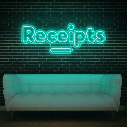 Bright Pink Receipts Led Neon Sign For Shop Counter Indoor Decor | Shineneon