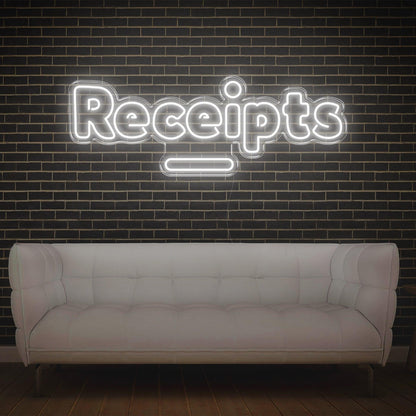 Bright Pink Receipts Led Neon Sign For Shop Counter Indoor Decor | Shineneon