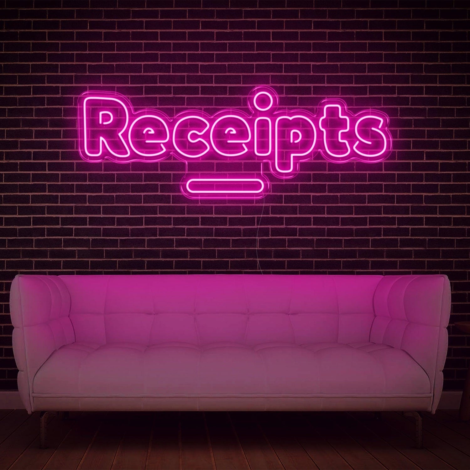 Bright Pink Receipts Led Neon Sign For Shop Counter Indoor Decor | Shineneon