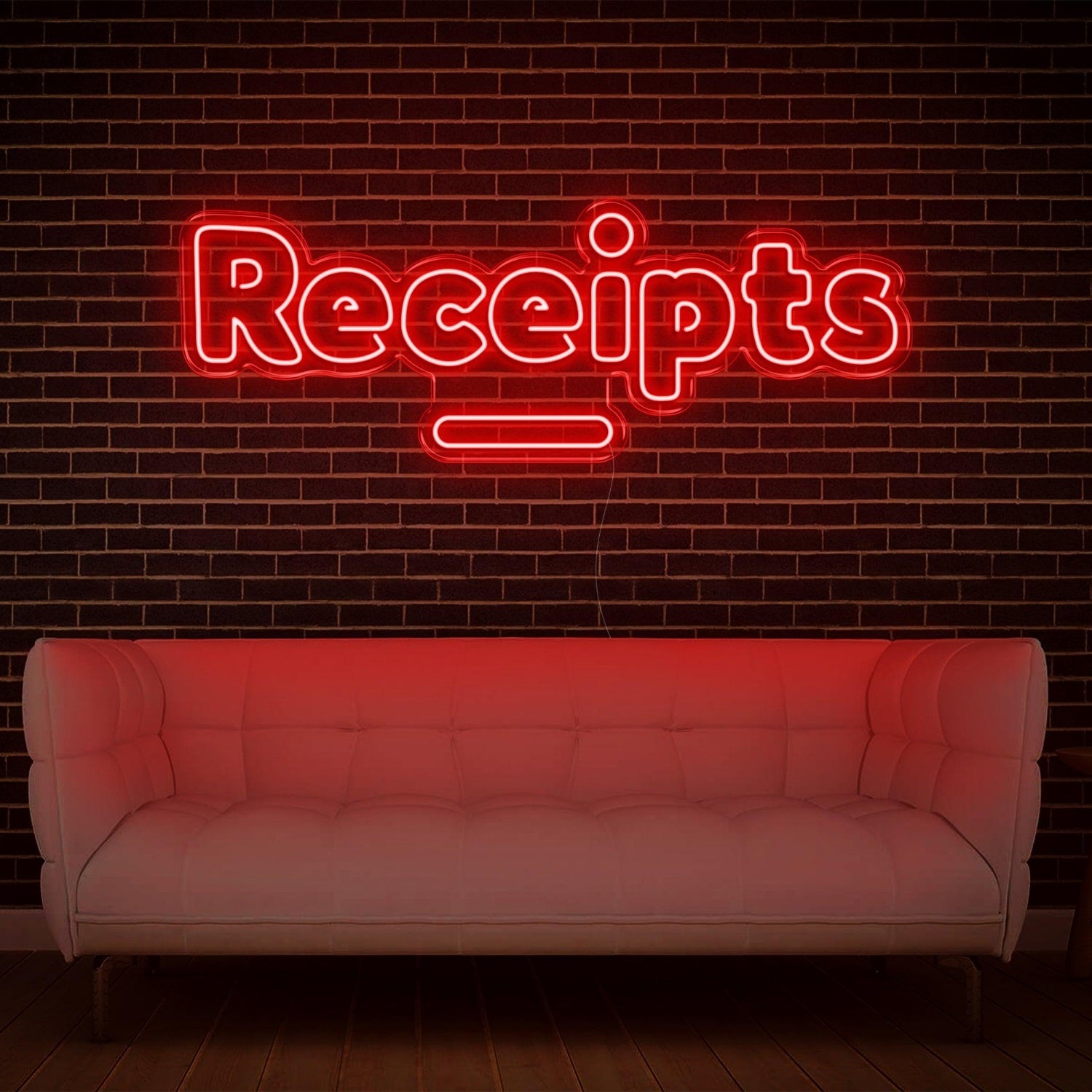 Bright Pink Receipts Led Neon Sign For Shop Counter Indoor Decor | Shineneon