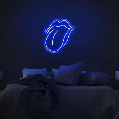 Bright Pink Rolling Stones Tongue Led Neon Sign For Rock Bedroom Decor | Shineneon