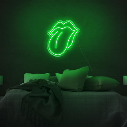 Bright Pink Rolling Stones Tongue Led Neon Sign For Rock Bedroom Decor | Shineneon