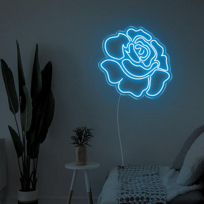 Bright Pink Rose Flower Led Neon Sign For Bedroom Wall Decor | Shineneon