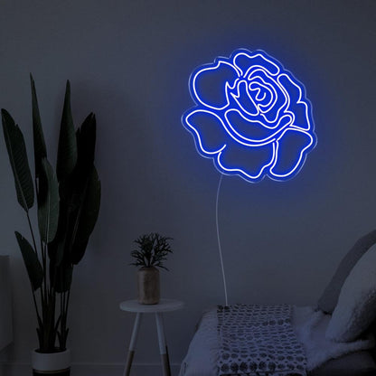 Bright Pink Rose Flower Led Neon Sign For Bedroom Wall Decor | Shineneon