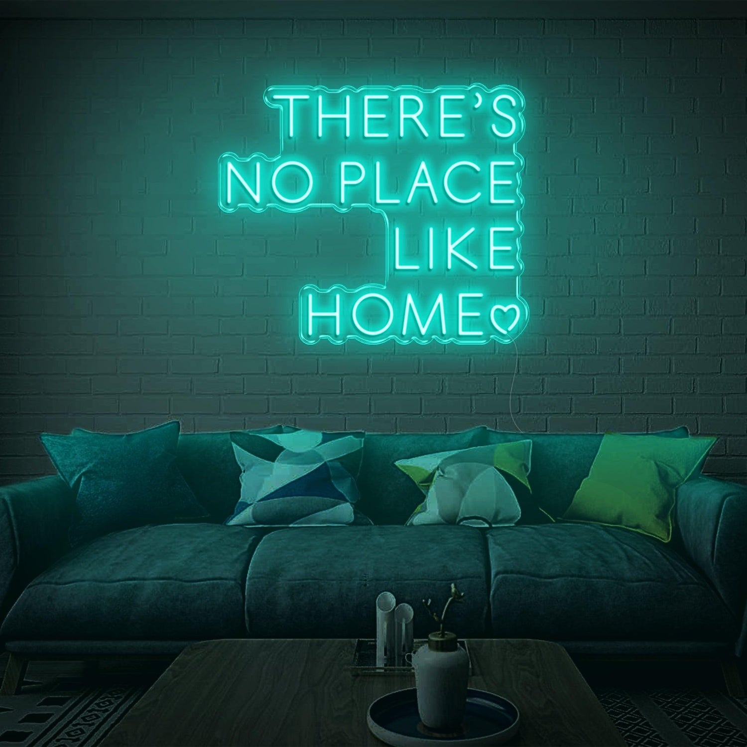 Bright Pink Theres No Place Like Home Led Neon Sign For Living Room Decor | Shineneon