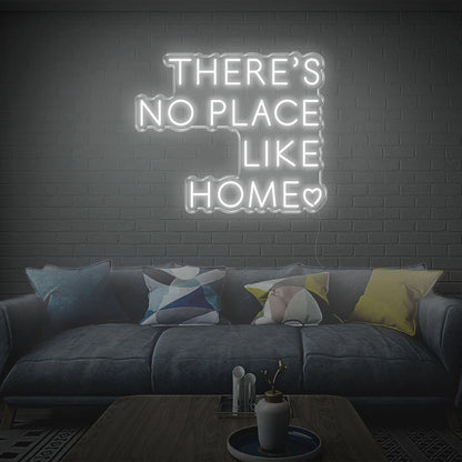 Bright Pink Theres No Place Like Home Led Neon Sign For Living Room Decor | Shineneon