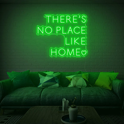 Bright Pink Theres No Place Like Home Led Neon Sign For Living Room Decor | Shineneon