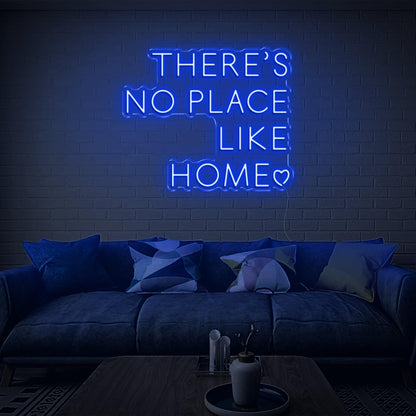 Bright Pink Theres No Place Like Home Led Neon Sign For Living Room Decor | Shineneon