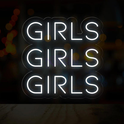 Bright Pink Trio Girls Led Neon Sign For Girls Bedroom Cafe Decor | Shineneon