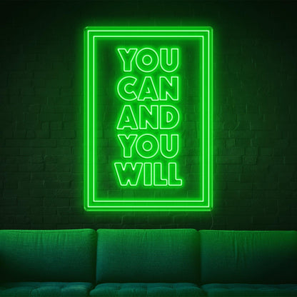 Bright Pink You Can And You Will Led Neon Sign For Home Decor | Shineneon