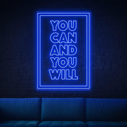 Bright Pink You Can And You Will Led Neon Sign For Home Decor | Shineneon