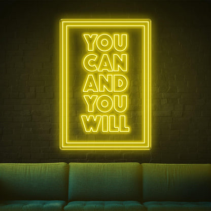 Bright Pink You Can And You Will Led Neon Sign For Home Decor | Shineneon