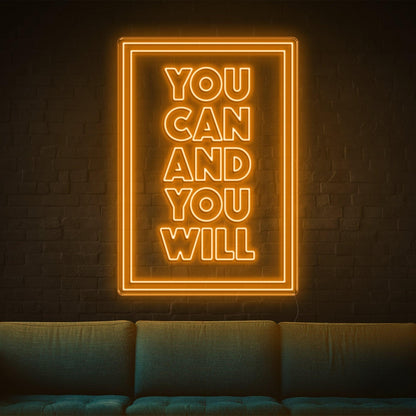 Bright Pink You Can And You Will Led Neon Sign For Home Decor | Shineneon