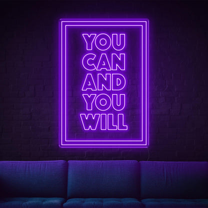 Bright Pink You Can And You Will Led Neon Sign For Home Decor | Shineneon