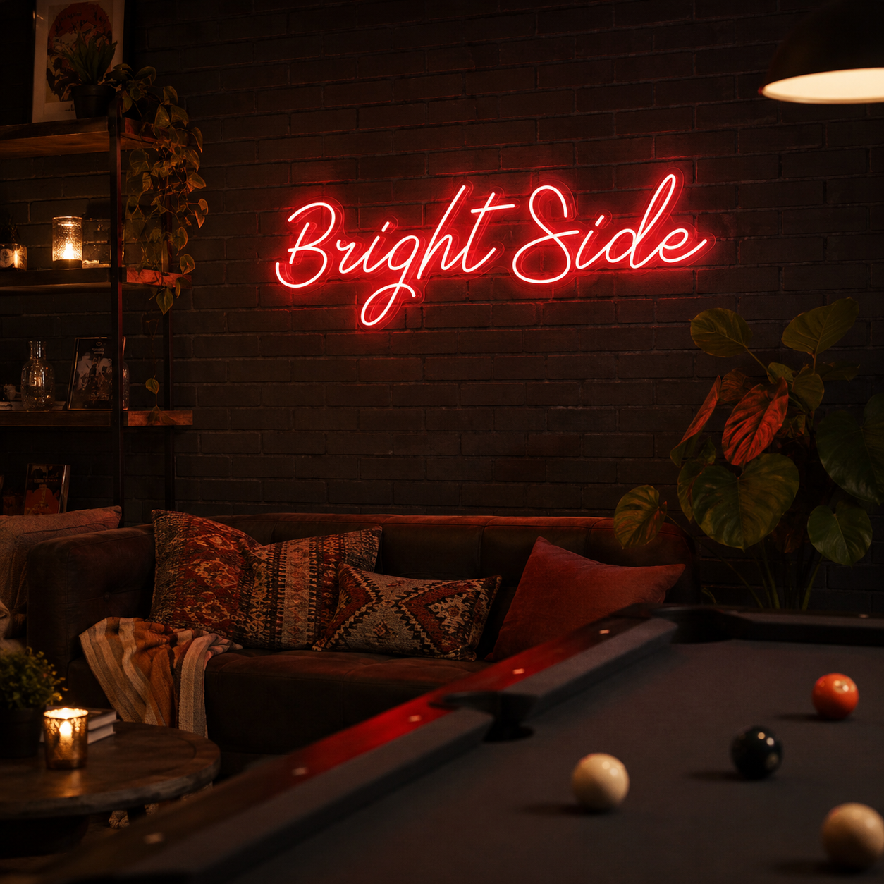 Bright Side LED Neon Sign Wall Neon Sign - 03 Real Lifestyle Scene