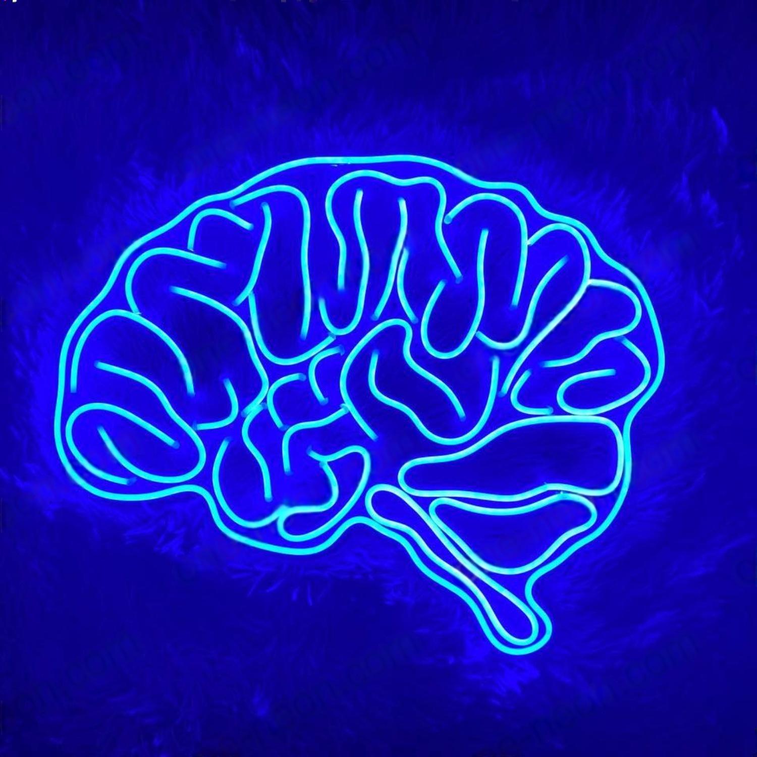 Bright Yellow Brain Art Led Neon Sign For Tech Spaces | Shineneon