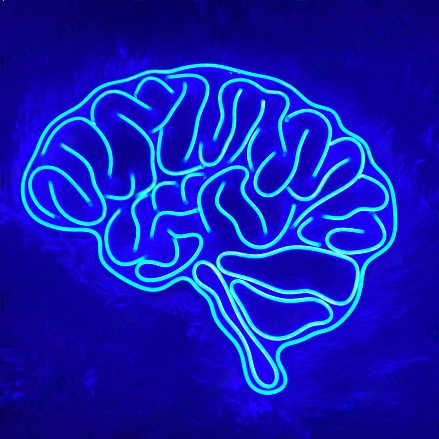 Bright Yellow Brain Art Led Neon Sign For Tech Spaces | Shineneon