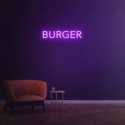 Bright Yellow Burger Led Neon Sign For Restaurant Cafe Decor | Shineneon