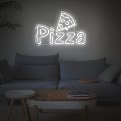 Bright Yellow Cartoon Pizza Led Neon Sign For Home Kitchen Pizza Shop Decor | Shineneon
