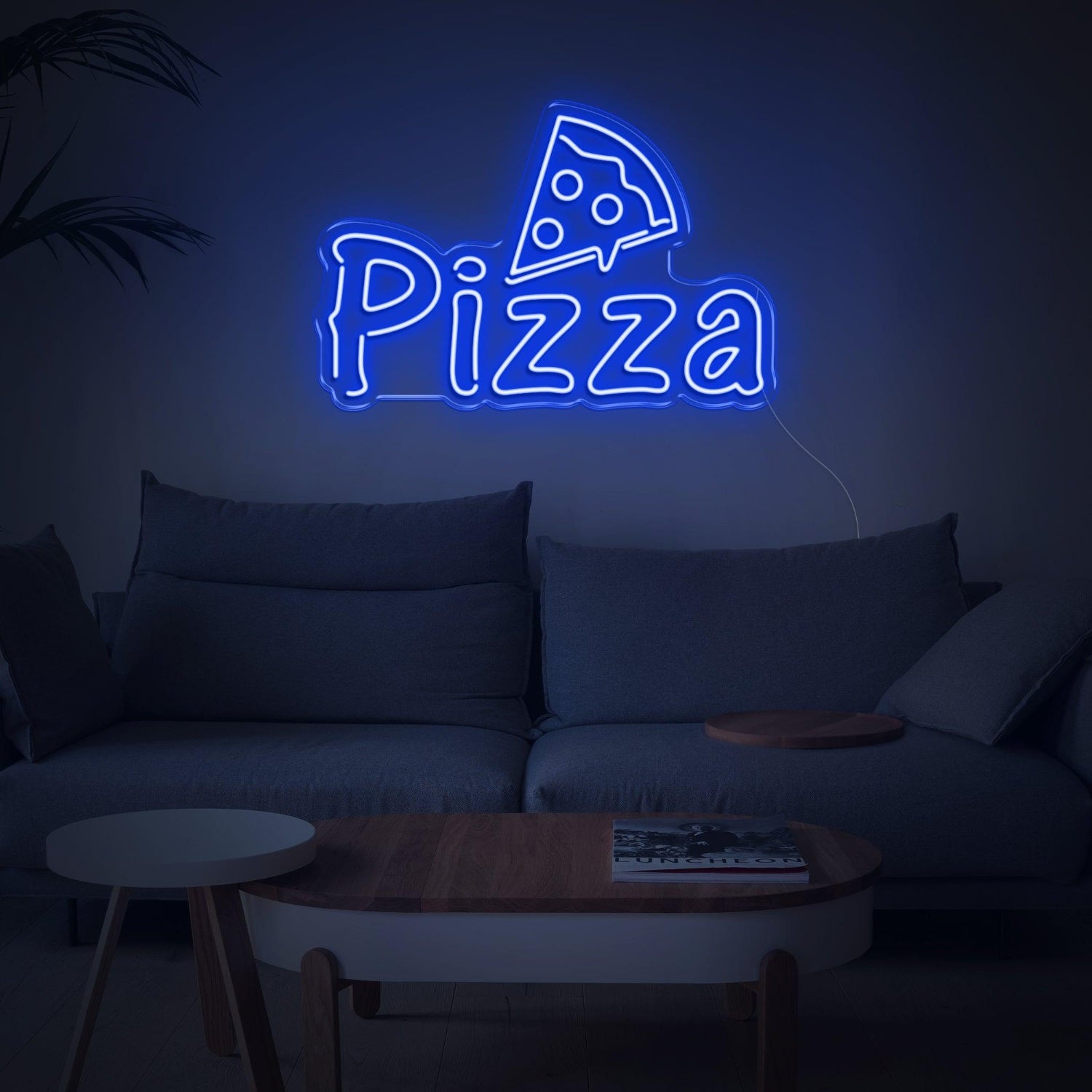 Bright Yellow Cartoon Pizza Led Neon Sign For Home Kitchen Pizza Shop Decor | Shineneon