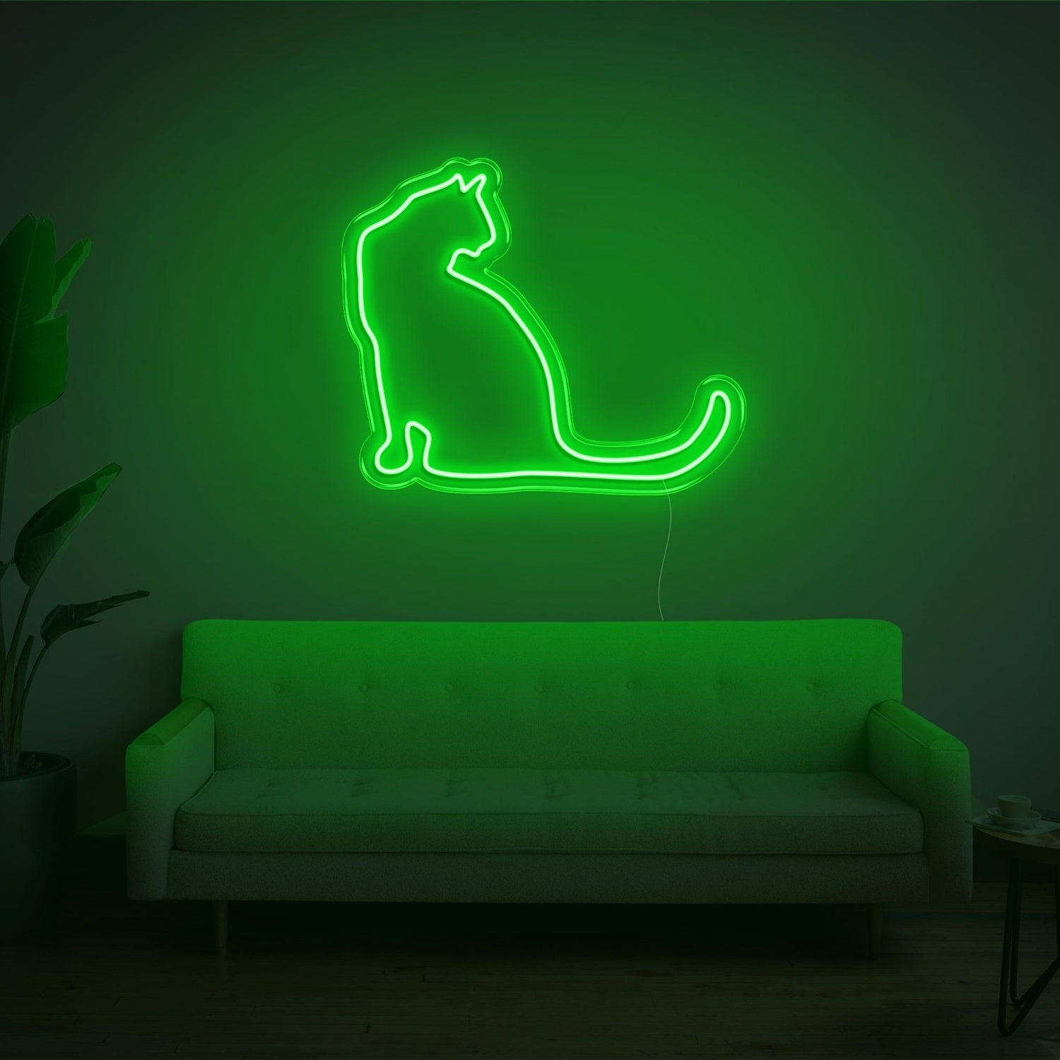Bright Yellow Cat Silhouette Led Neon Sign Home Decor | Shineneon