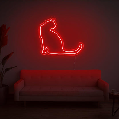 Bright Yellow Cat Silhouette Led Neon Sign Home Decor | Shineneon