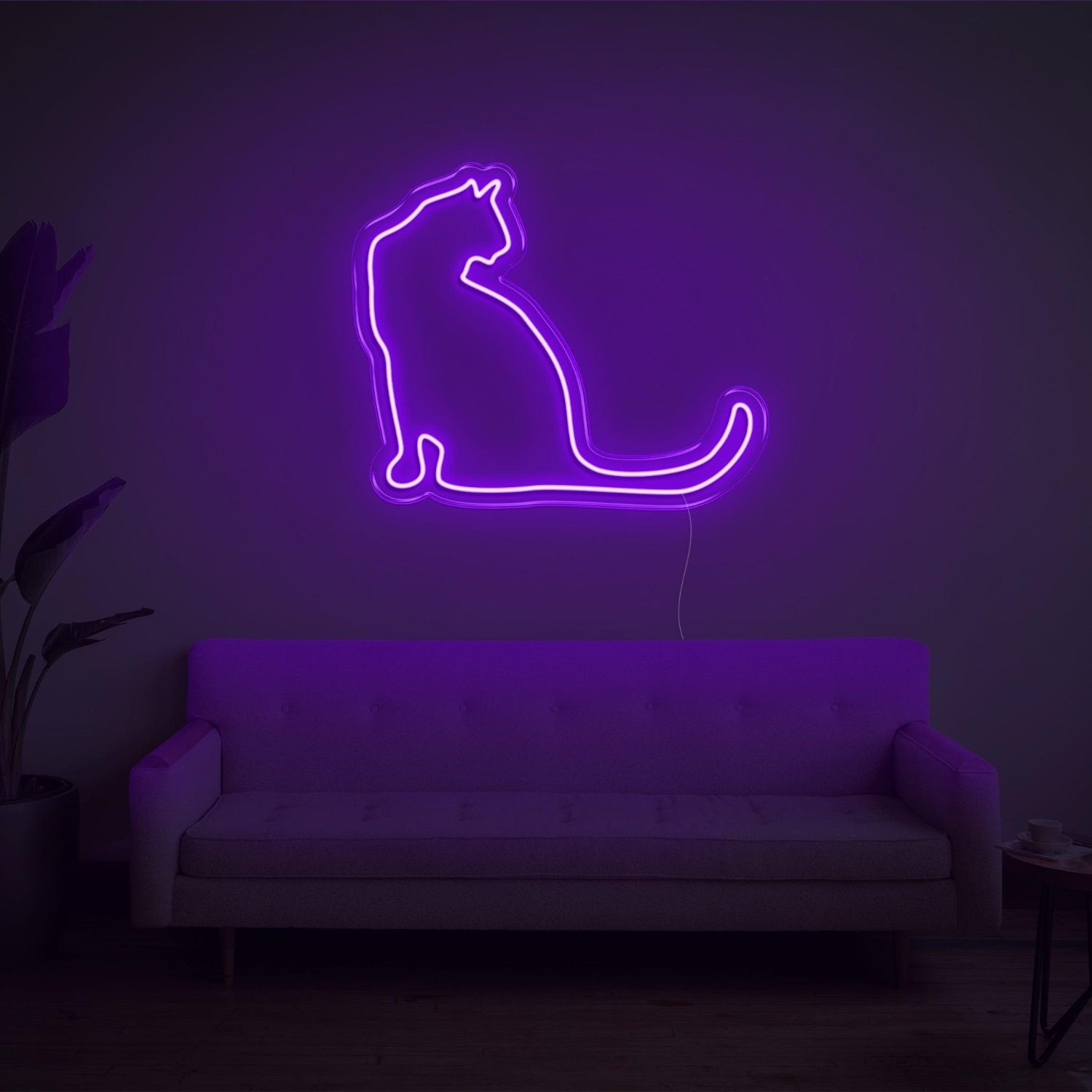 Bright Yellow Cat Silhouette Led Neon Sign Home Decor | Shineneon
