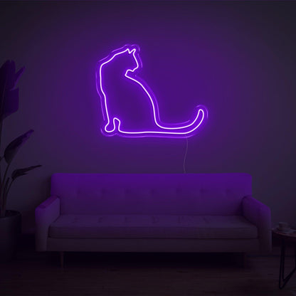 Bright Yellow Cat Silhouette Led Neon Sign Home Decor | Shineneon