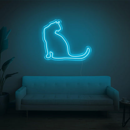 Bright Yellow Cat Silhouette Led Neon Sign Home Decor | Shineneon